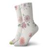GULTMEE Fashion Compression Socks,Charming And Continuous Flowers Leaves And Butterflies In Pastel Tones,Performance Polyester Cushioned Athletic Crew Socks for Running,Athletic, -12 inch view 1