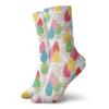 GULTMEE Funny Compression Socks Women and Men,Color Droplets With Cherry Branches Leaves Curved Lines Autumn Background Design,Best for Circulation,Running,Athletic,Nurse,Travel, -12 inch view 1
