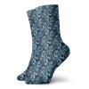 GULTMEE Funny Compression Socks Women and Men,Modernistic Abstract Floral Pattern With Aqua Color Palette Rose Petals Bloom,Best for Circulation,Running,Athletic,Nurse,Travel, -12 inch view 1