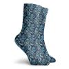 GULTMEE Funny Compression Socks Women and Men,Modernistic Abstract Floral Pattern With Aqua Color Palette Rose Petals Bloom,Best for Circulation,Running,Athletic,Nurse,Travel, -12 inch view 2