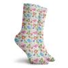 Fashion Compression Socks,Birds Heart Flowers And Butterflies Pattern In Cartoon Style Romantic Wedding Inspired,Performance Polyester Cushioned Athletic Crew Socks for Running,Athletic, -12 inch view 2