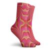 Funky Colorful Cushion Sport Socks,Digital Pop Art Produced Figure Expanding Shady Lines And Nested Shape Design Print,Athletic Cushioned Running Performance Crew Socks For Men/Women, -12 inch view 2