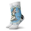 GULTMEE Funny Compression Socks Women and Men,Astrological Zodiac Sign With Woman Holding Her Hand Up With Cool White Dress Flowers,Best for Circulation,Running,Athletic,Nurse,Travel, -12 inch view 1