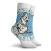 GULTMEE Funny Compression Socks Women and Men,Astrological Zodiac Sign With Woman Holding Her Hand Up With Cool White Dress Flowers,Best for Circulation,Running,Athletic,Nurse,Travel, -12 inch view 2