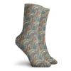 Ethnic Funny Compression Socks Women and Men,Authentic Pattern In Contrast Vivid Tones Mystical Icons Image,Best for Circulation,Running,Athletic,Nurse,Travel,Avocado Green And Petrol Blue -12 inch view 2