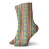 Fashion Compression Socks,Tribal Geometric Pattern With Vertical Stripes And Zigzags Colorful Doodle Art Style,Performance Polyester Cushioned Athletic Crew Socks for Running,Athletic, -12 inch view 1