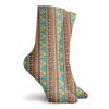 Fashion Compression Socks,Tribal Geometric Pattern With Vertical Stripes And Zigzags Colorful Doodle Art Style,Performance Polyester Cushioned Athletic Crew Socks for Running,Athletic, -12 inch view 2