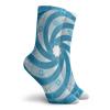 Fashion Compression Socks,Computer Rendered Abstract Fractal Design Rotary Turning Futuristic Hole Tube Whirl Design,Performance Polyester Cushioned Athletic Crew Socks for Running,Athletic, -12 inch view 2