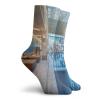 GULTMEE Fashion Compression Socks,Indoor Swimming Pool With Relaxing Long Seats Calming Image,Performance Polyester Cushioned Athletic Crew Socks for Running,Athletic, -12 inch view 2