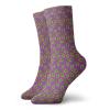 GULTMEE Fashion Compression Socks,Geometric Shapes On Purple Shaded Background Colorful Sixties Inspired Design,Performance Polyester Cushioned Athletic Crew Socks for Running,Athletic, -12 inch view 1