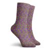 GULTMEE Fashion Compression Socks,Geometric Shapes On Purple Shaded Background Colorful Sixties Inspired Design,Performance Polyester Cushioned Athletic Crew Socks for Running,Athletic, -12 inch view 2