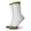 New Year Funny Compression Socks Women and Men,Xmas Themed Garland With Candy Canes Ribbons Colorful Baubles And Bells Winter,Best for Circulation,Running,Athletic,Nurse,Travel,Multicolor -12 inch view 1