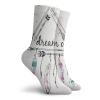 GULTMEE Fashion Compression Socks,Boho Style Arrows Triangle Shape Dream Hand Writing Feathers,Performance Polyester Cushioned Athletic Crew Socks for Running,Athletic, -12 inch view 2