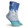 Fashion Compression Socks,Paradise Beach Tropical Hawaiian Exotic Sky Color With Clouds Scenery,Performance Polyester Cushioned Athletic Crew Socks for Running,Athletic, -12 inch view 2