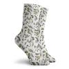 GULTMEE Floral Fashion Compression Socks,Earth Tones Bouquet Beauty Autumn Nature,Performance Polyester Cushioned Athletic Crew Socks for Running,Athletic,Dark Brown Fern Green Yellow -12 inch view 2