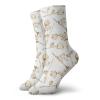 Funky Colorful Cushion Sport Socks,Summer Theme Sepia Roses With Leaves And Branches Nature Botanical Design Art Print,Athletic Cushioned Running Performance Crew Socks For Men/Women, -12 inch view 1