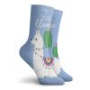 GULTMEE Funny Compression Socks Women and Men,Funny No Drama Llama Lettering With Cactus And Ethnic Animal,Best for Circulation,Running,Athletic,Nurse,Travel, -12 inch view 2