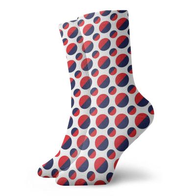 GULTMEE Fashion Compression Socks,Abstract Colorful Figures With Half Circles Rounds Artwork Image,Performance Polyester Cushioned Athletic Crew Socks for Running,Athletic, -12 inch