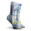 GULTMEE Fashion Compression Socks,A View With Boat In Venice Italy Landmark Seascape Scenic Watercolor Paint,Performance Polyester Cushioned Athletic Crew Socks for Running,Athletic, -12 inch view 2