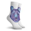 GULTMEE Funny Compression Socks Women and Men,Cosmic Polygonal Wildlife Figure Hand Drawn Watercolor Artwork With Galaxy Pattern,Best for Circulation,Running,Athletic,Nurse,Travel, -12 inch view 2