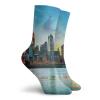 GULTMEE Funky Colorful Cushion Sport Socks,Overview Of The City Nighttime At Dusk Twilight Bridge Ohio River Waterfront,Athletic Cushioned Running Performance Crew Socks For Men/Women, -12 inch view 2