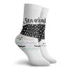 GULTMEE Funky Colorful Cushion Sport Socks,Sea Adventure Text With Hand Drawn Whale Shark Design,Athletic Cushioned Running Performance Crew Socks For Men/Women, -12 inch view 2