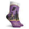 GULTMEE Fashion Compression Socks,French Quarter Band With Jazz Trumpet Saxophone And Brass,Performance Polyester Cushioned Athletic Crew Socks for Running,Athletic, -12 inch view 2