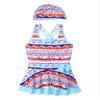 Hansber Kids Girls 2Pcs Athletic Tankini Sets Swimsuit Bohemia Printed Tanks Skirts Bathing Suit Blue 5-6 Years view 3
