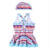 Hansber Kids Girls 2Pcs Athletic Tankini Sets Swimsuit Bohemia Printed Tanks Skirts Bathing Suit Blue 5-6 Years view 4