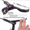 BUCKLOS MTB Hydraulic Disc Brakes Set, Aluminum Alloy Right Front Left Rear Disc Brake Levers, Fit for Mountain Bike PM is Adapter with 53.1inch Rears Cable view 2