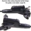 BUCKLOS MTB Hydraulic Disc Brakes Set, Aluminum Alloy Right Front Left Rear Disc Brake Levers, Fit for Mountain Bike PM is Adapter with 53.1inch Rears Cable view 4