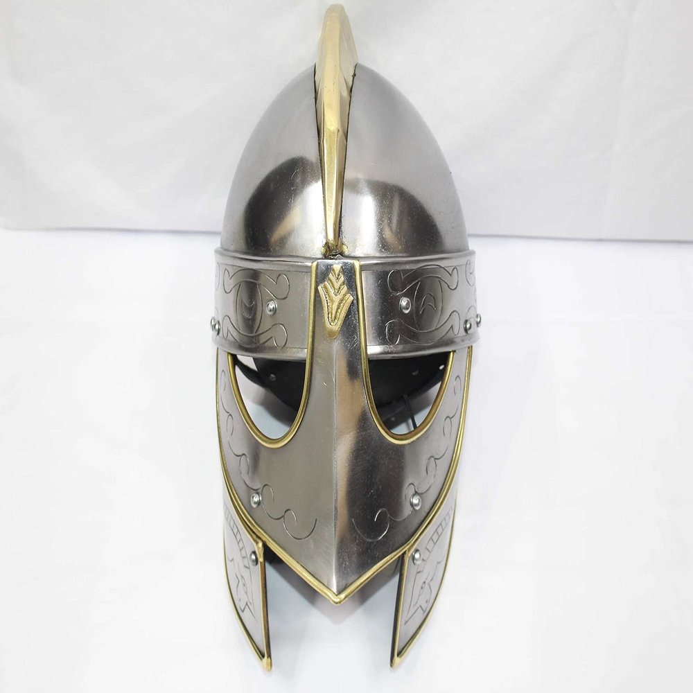 Rajasthan Gems King Soldier Steel Helmet Spartan Armour Decorative P 247