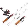 56cm Ultra-Short Fishing Rod and Reel Set, Mini Ice Fishing Rod Reel Set, 84g Ultra-Light Spinning Combination, Childrens Fishing Rod, Beginner Fishing, Trout Rod ZYHYD (Size : Rod+Reel) view 3