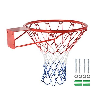Valcatch Basketball Rim Hoop Heavy Duty Basketball Wall Mounted Fits Standard Indoor Or Outdoor Rims