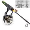 61cm Ultra-Short Fishing Rod and Reel Set, 74g Ultra-Light Childrens Fishing Rod, Mini Spinning Combination, ice Fishing Rod, Beginner Fishing, Boat Fishing Rod, Ladies Fishing Rod, Trout Rod ZYHYD view 2
