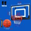 Basketball Hoop Basketball Hoop for Teenagers and Children, Indoor and Outdoor Wall-Mounted Basketball Hoops, with Metal Basket and PC Backboard Kit, Easy to Install view 2