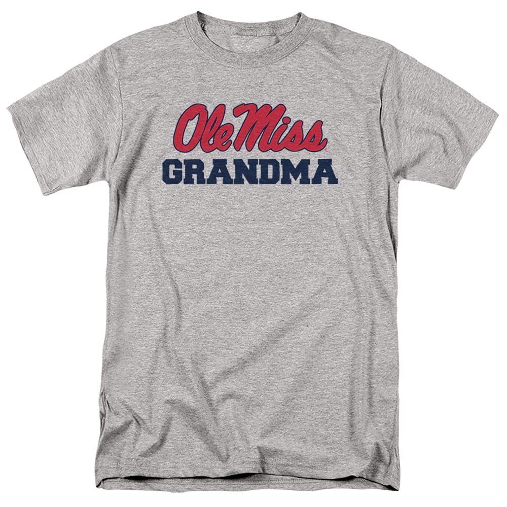 University of Mississippi Ole Miss Official Grandma Unisex Adult T-Shirt, Athletic Heather, X-Large