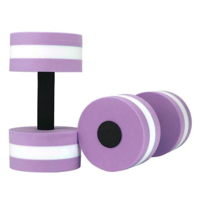 Owill-home Owill Water Dumbbells - Set of 2 Water Aerobic Exercise Foam Dumbbell Pool Resistance, Water Weights Fitness Gear Aquatic Dumbbells for Minimum Stress Training (Purple)