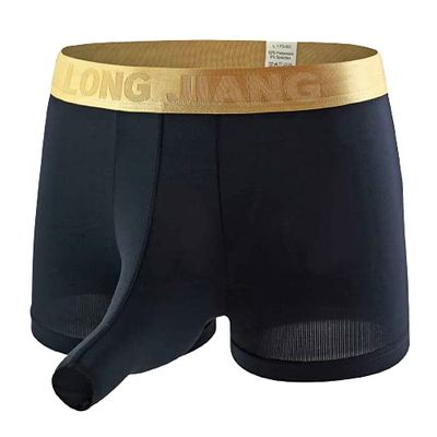 Men's Elephant Trunk Underwear Boxer Pants Fashion U-shaped Ice Silk Traceless Soft Comfy Lightweight Underpants