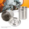 2Pcs Camping Mug Foldable Stainless Steel Cup with Lid for Open Fire Direct Flame for Backpacking/Hiking/Camping Outdoor Catering view 3