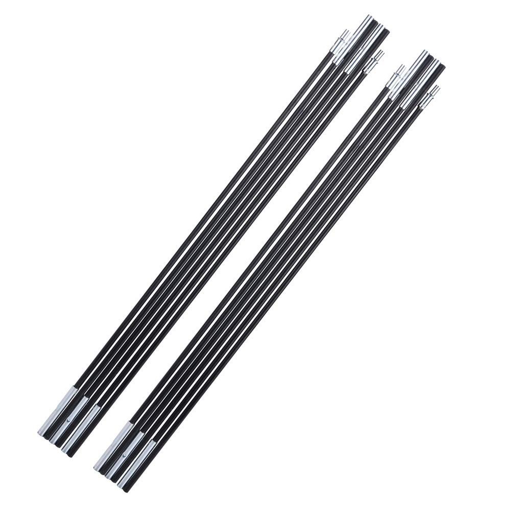 Tent Pole Support, 129.92in Fiberglass Camping Tent Pole Bars Outdoor Sun Shelter Support Rods Awning Frames Kit Foldable Outdoor Camping Tent Pole Replacement Accessories for