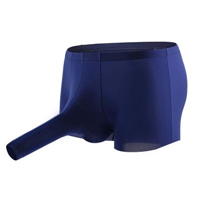 Men's Elephant Trunk Underwear Boxer Pants Fashion U-shaped Ice Silk Traceless Soft Comfy Lightweight Underpants