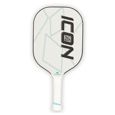 Diadem ICON Performance Pickleball Paddle (White, Lite, 7.7oz) | Graphite Carbon Fiber, Honeycomb Core, Fiberglass Face, Ultra Sleek Edge Guard, Spin Friendly | Indoor/Outdoor | USAPA Approved