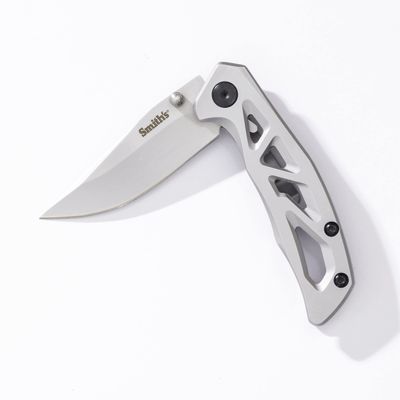 Smith's 51306 Caprella-Mini 2.25" Folding Pocket Knife - Stainless Steel Blade - Flipper Design + Frame Lock - Lightweight + Pocket Clip - Gift for Men