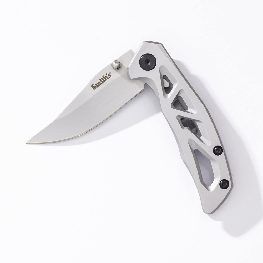 Smith's 51306 Caprella-Mini 2.25" Folding Pocket Knife - Stainless Steel Blade - Flipper Design + Frame Lock - Lightweight + Pocket Clip - Gift for Men