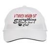 Makoroni - Turkish Angora CAT Everything Else is JUST A CAT Cat Cats Hat Adjustable Cap, DesM25 White view 1