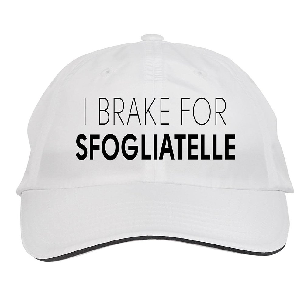 Makoroni - I Brake for SFOGLIATELLE Hat Adjustable Cap, DesD4 White