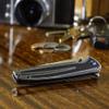 Smith's 51275 Infima Pocketknife  Black  3.26 Stainless Steel Blade + Handle  Slim Design  Flip Open  Pocket Clip  Everyday Carry  Liner Lock Straight Edge Blade  G10 Inlay  Gift for Men view 4