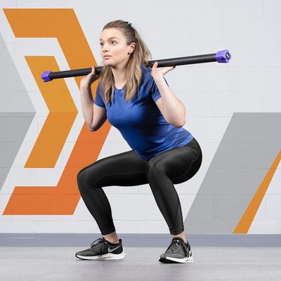 METIS Gym Aerobic Weight Bar - Body Bars For Home Fitness | 5x Weight Options: 4.5lbs to 22lbs | Foam Padded Exterior | Even Weight Distribution | Workout Equipment (22lbs)