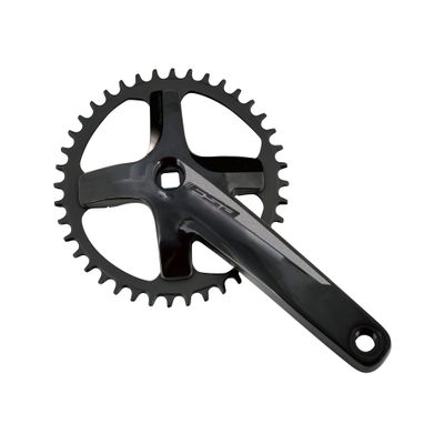 Full Speed Ahead Vero Pro JIS 1X 42T Crankset - Lightweight Forged Aluminum Bike Cranks with 172.5mm Length, Polished Anodized Black Finish, Square Interface, 120mm BCD, Advanced Performance & Precisi